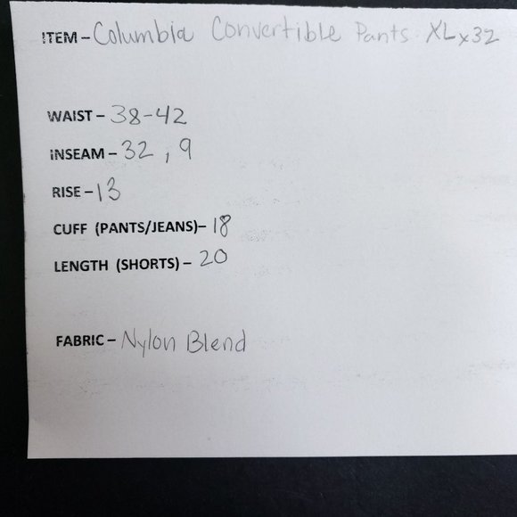 Columbia Light Weight Convertible Pants Men's Sz XLx32 Tan - Picture 6 of 7